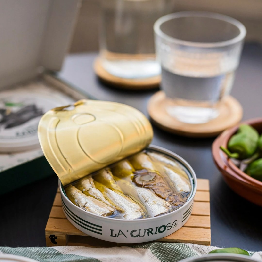 Small Sardines In Olive Oil with Padron Pepper by La Curiosa La Curiosa   